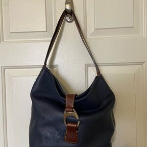 Dooney & Bourke Navy Leather Hobo Bag
